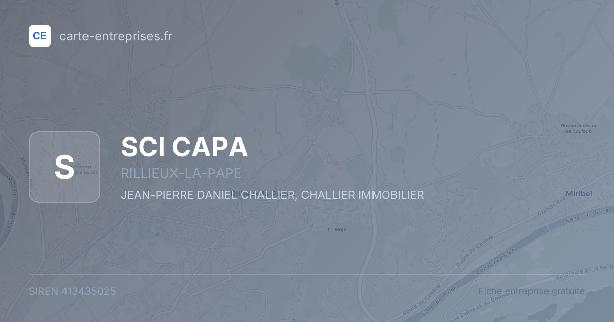 SCI CAPA — 413435025 — fiche entreprise