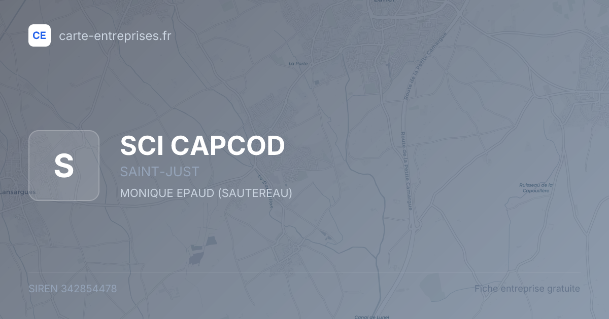 SCI CAPCOD — 342854478 — fiche entreprise