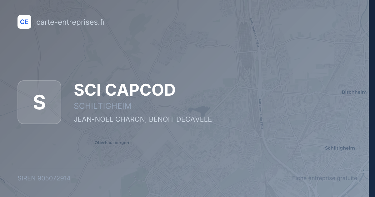 SCI CAPCOD — 905072914 — fiche entreprise