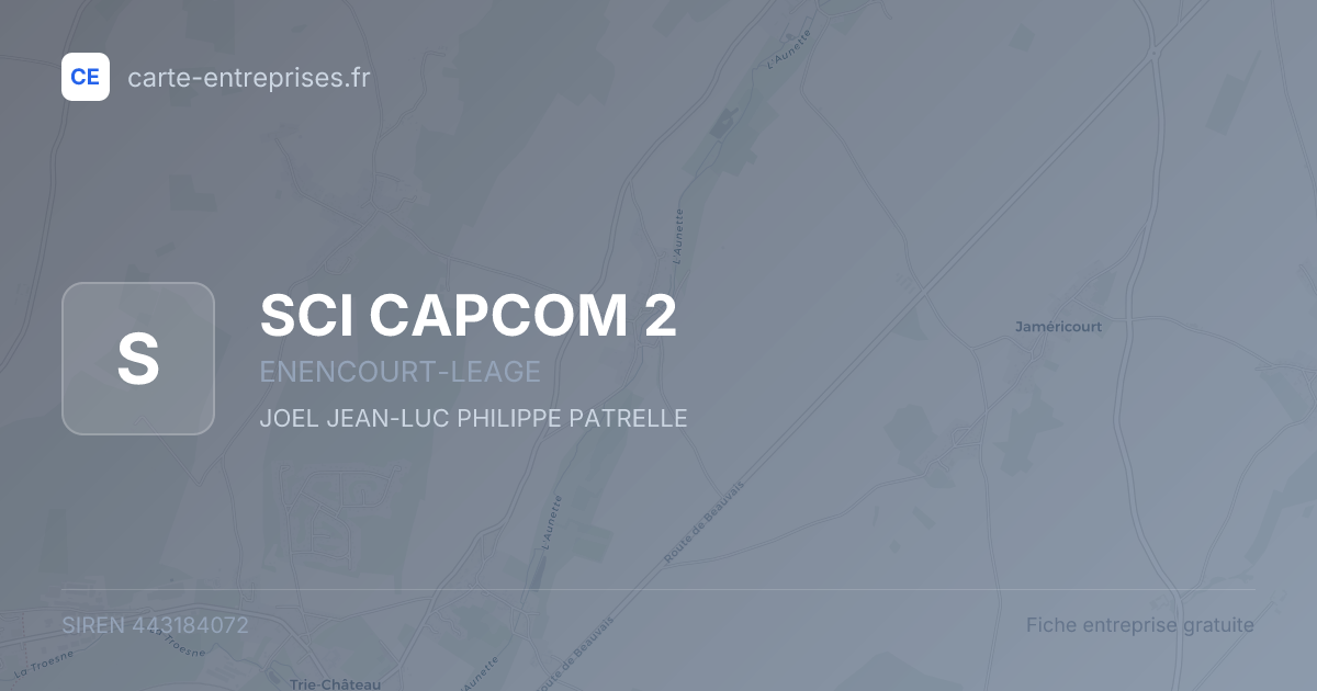 SCI CAPCOM 2 — 443184072 — fiche entreprise