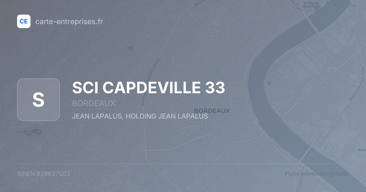 SCI CAPDEVILLE 33 — 829637503 — fiche entreprise