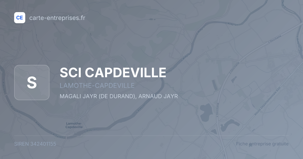 SCI CAPDEVILLE — 342401155 — fiche entreprise