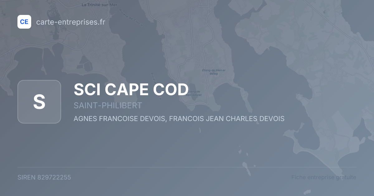 SCI CAPE COD — 829722255 — fiche entreprise