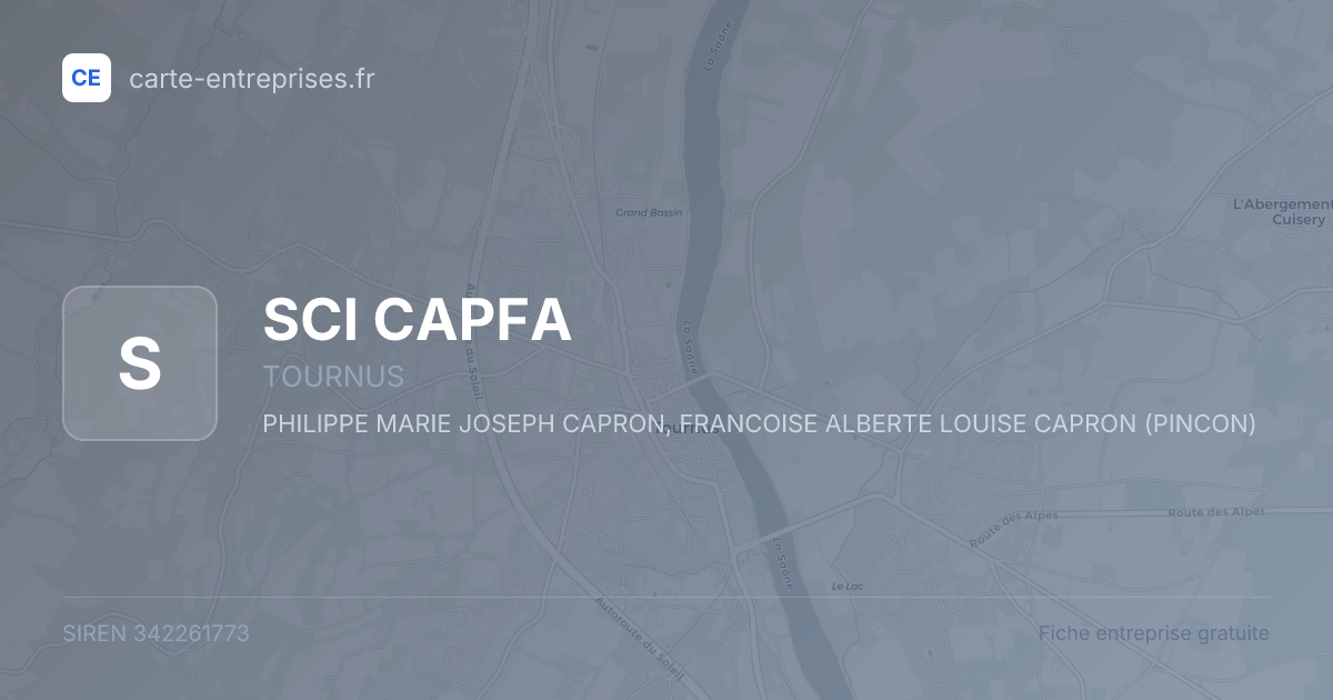 SCI CAPFA — 342261773 — fiche entreprise