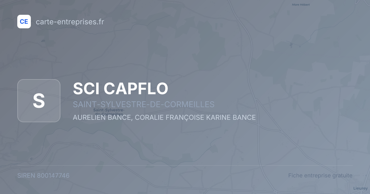 SCI CAPFLO — 800147746 — fiche entreprise