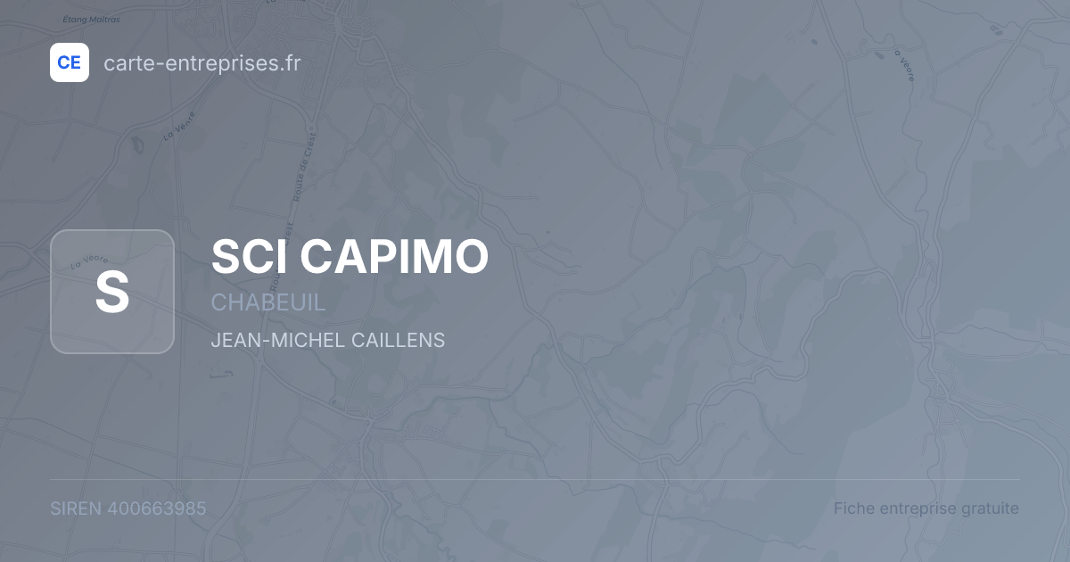 SCI CAPIMO — 400663985 — fiche entreprise