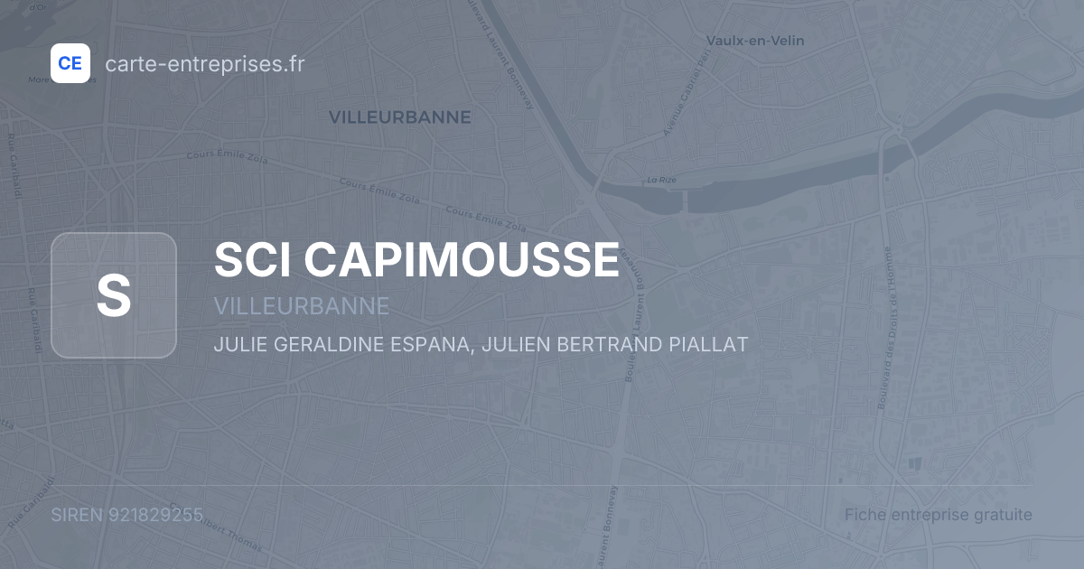 SCI CAPIMOUSSE — 921829255 — fiche entreprise