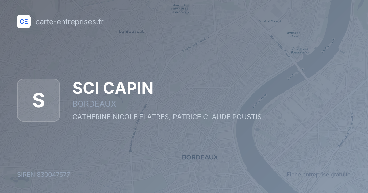 SCI CAPIN — 830047577 — fiche entreprise