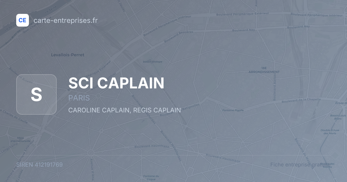 SCI CAPLAIN — 412191769 — fiche entreprise