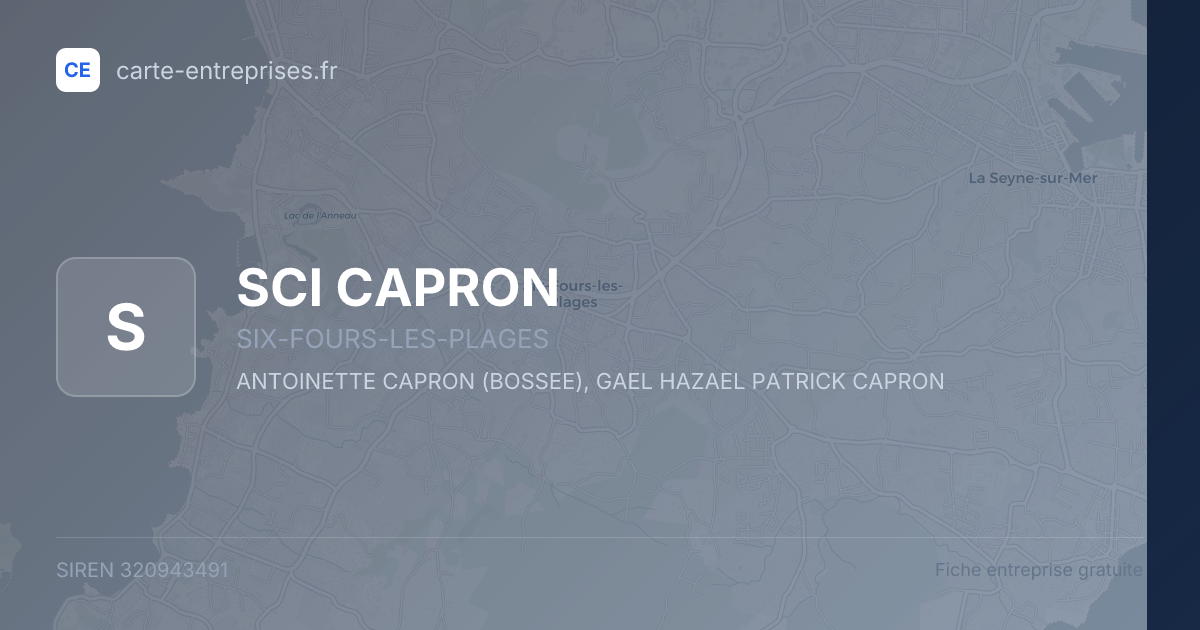 SCI CAPRON — 320943491 — fiche entreprise