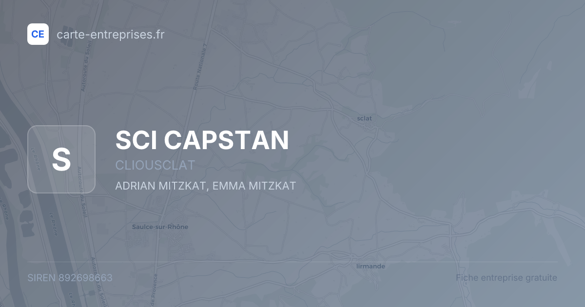 SCI CAPSTAN — 892698663 — fiche entreprise