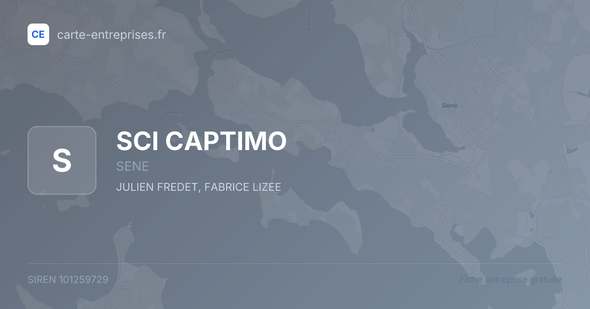 SCI CAPTIMO — 101259729 — fiche entreprise
