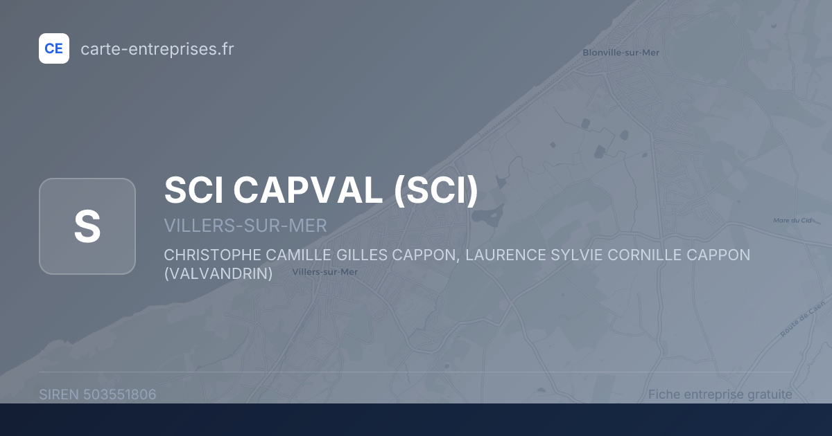 SCI CAPVAL (SCI) — 503551806 — fiche entreprise
