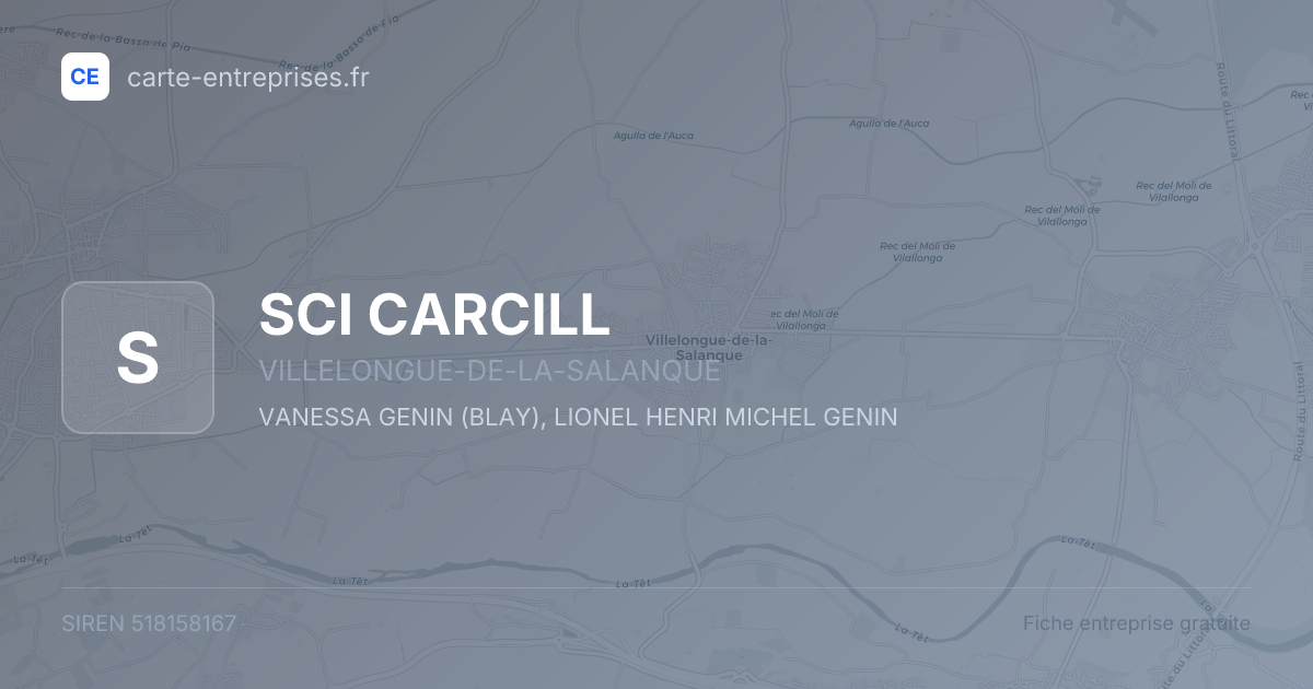 SCI CARCILL — 518158167 — fiche entreprise