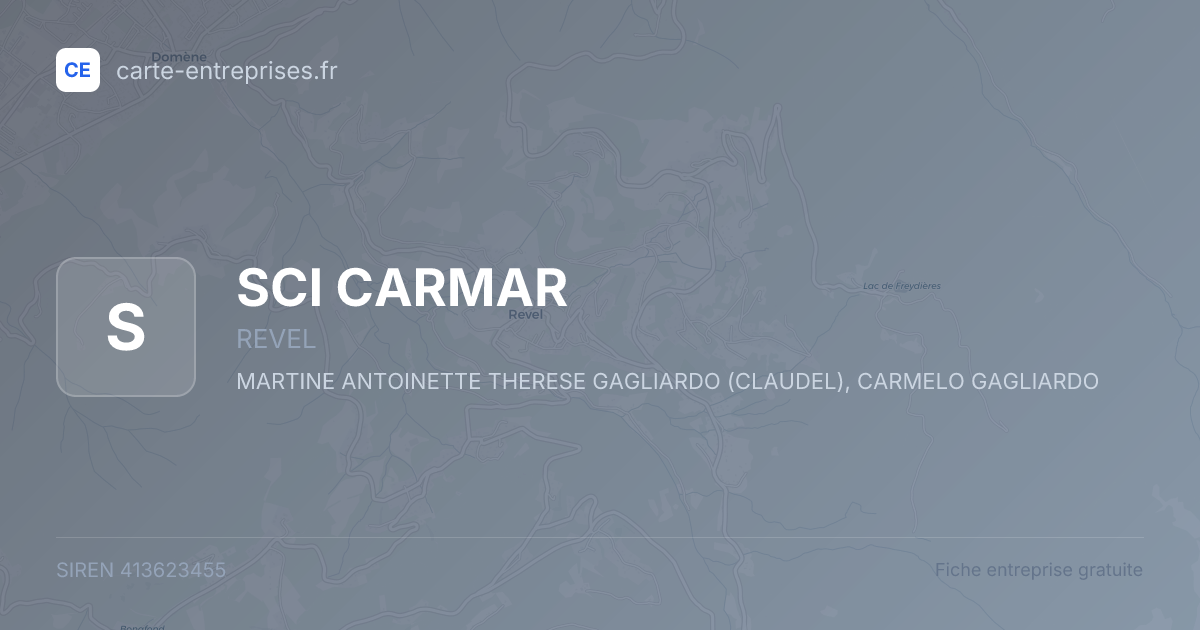 SCI CARMAR — 413623455 — fiche entreprise