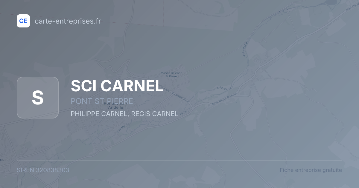 SCI CARNEL — 320838303 — fiche entreprise