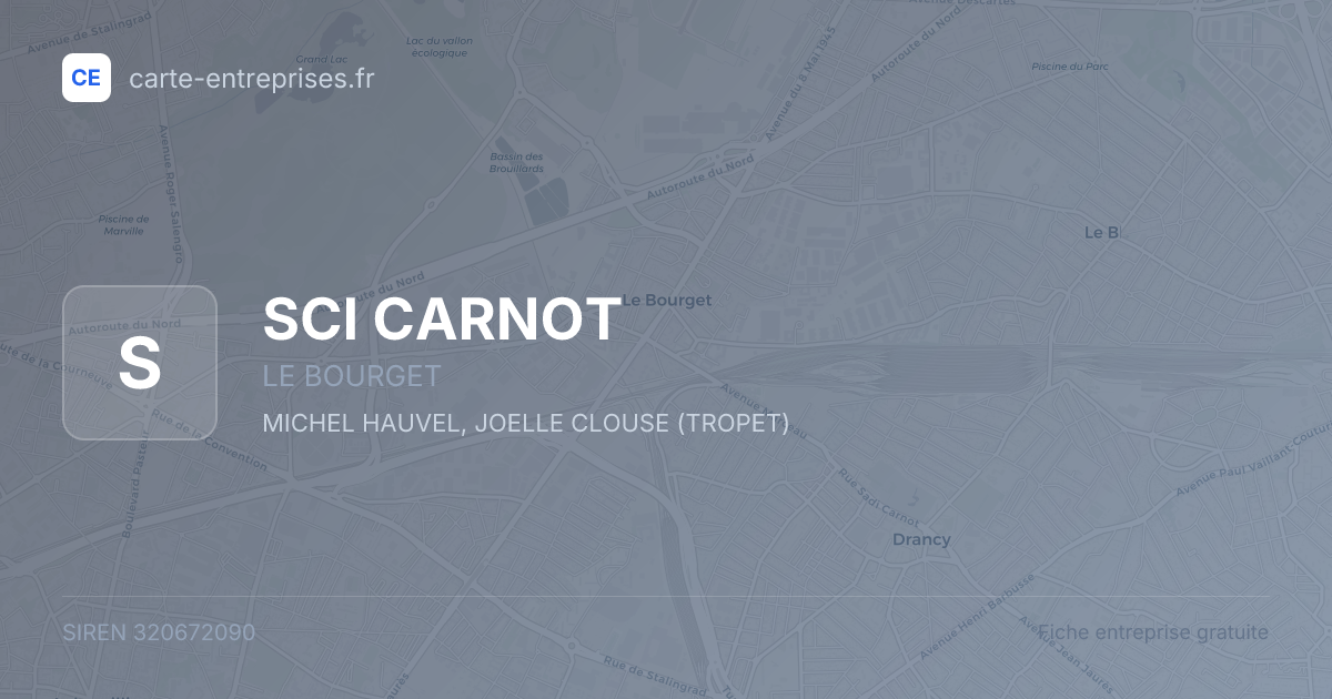 SCI CARNOT — 320672090 — fiche entreprise