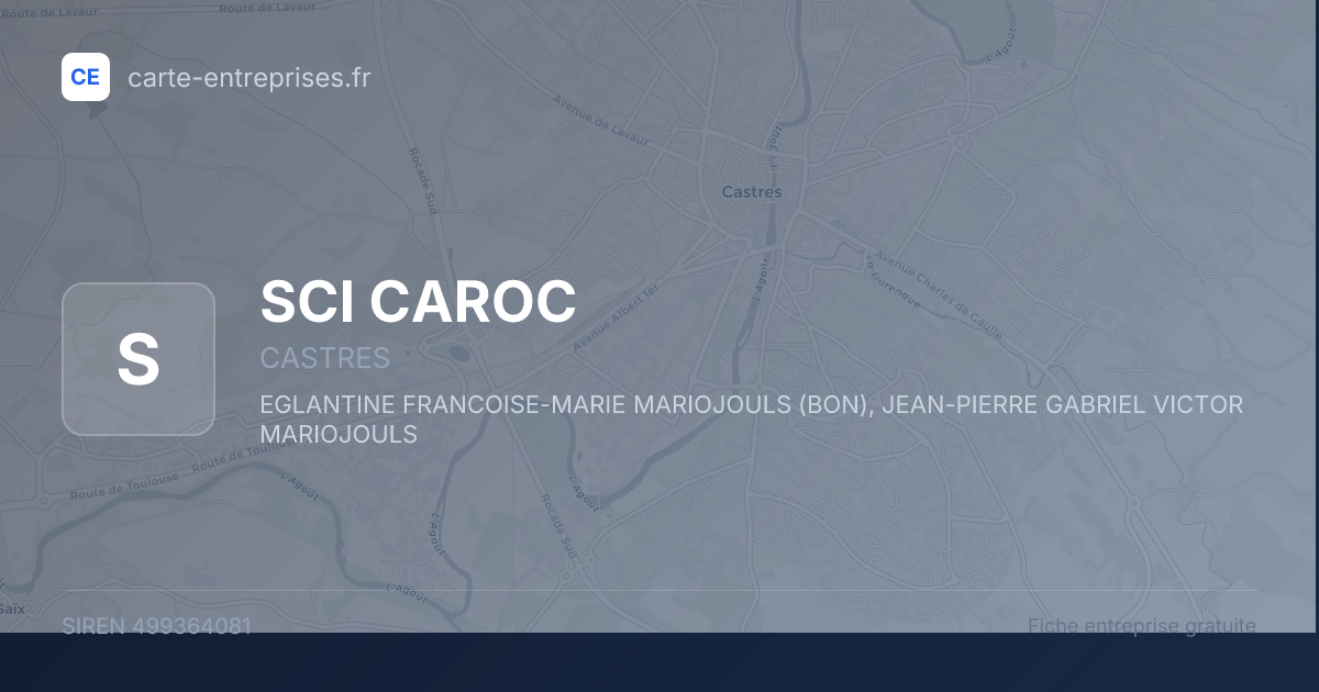 SCI CAROC — 499364081 — fiche entreprise