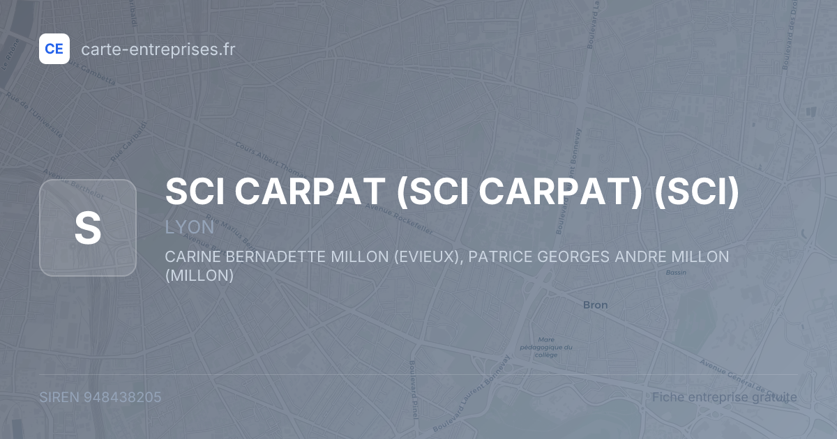 SCI CARPAT (SCI CARPAT) (SCI) — 948438205 — fiche entreprise