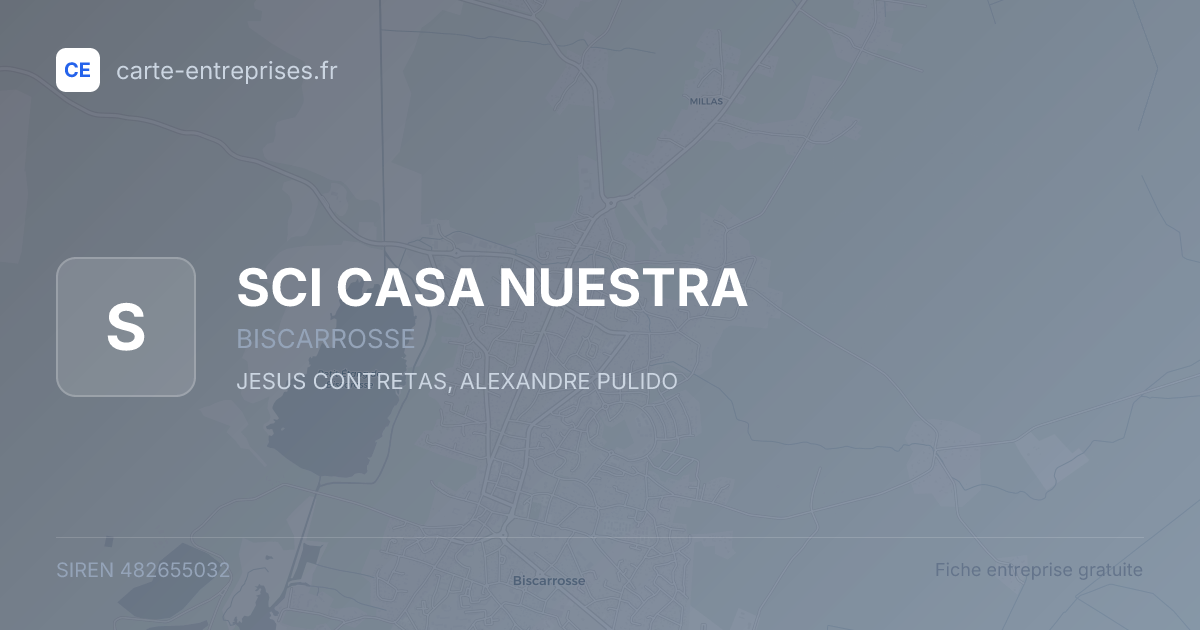 SCI CASA NUESTRA — 482655032 — fiche entreprise