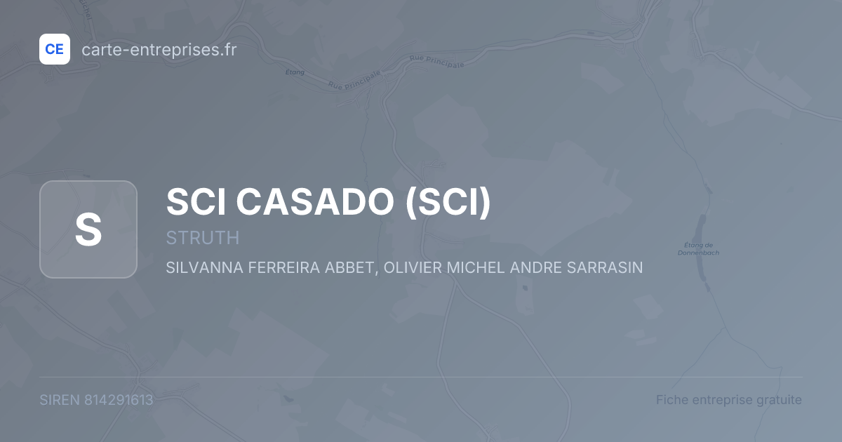 SCI CASADO (SCI) — 814291613 — fiche entreprise