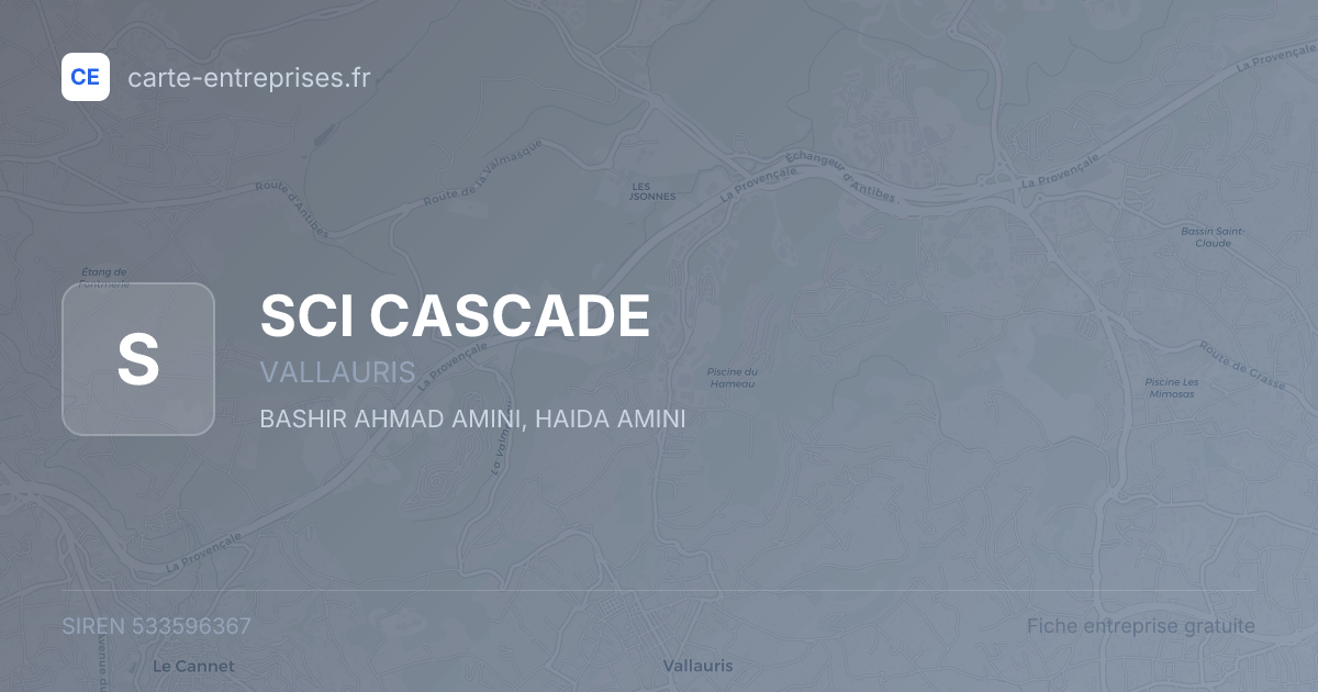 SCI CASCADE — 533596367 — fiche entreprise