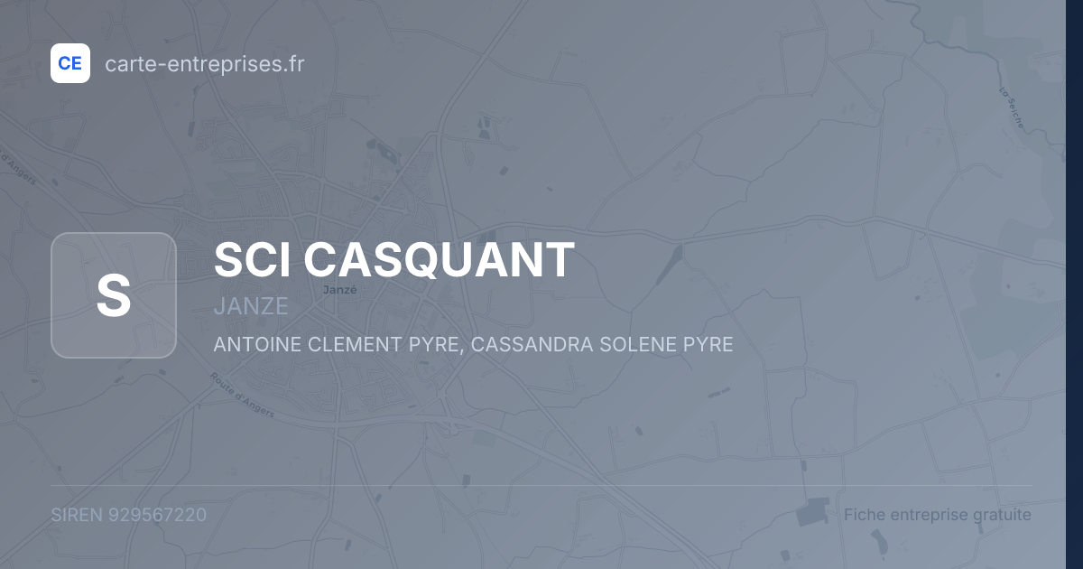 SCI CASQUANT — 929567220 — fiche entreprise