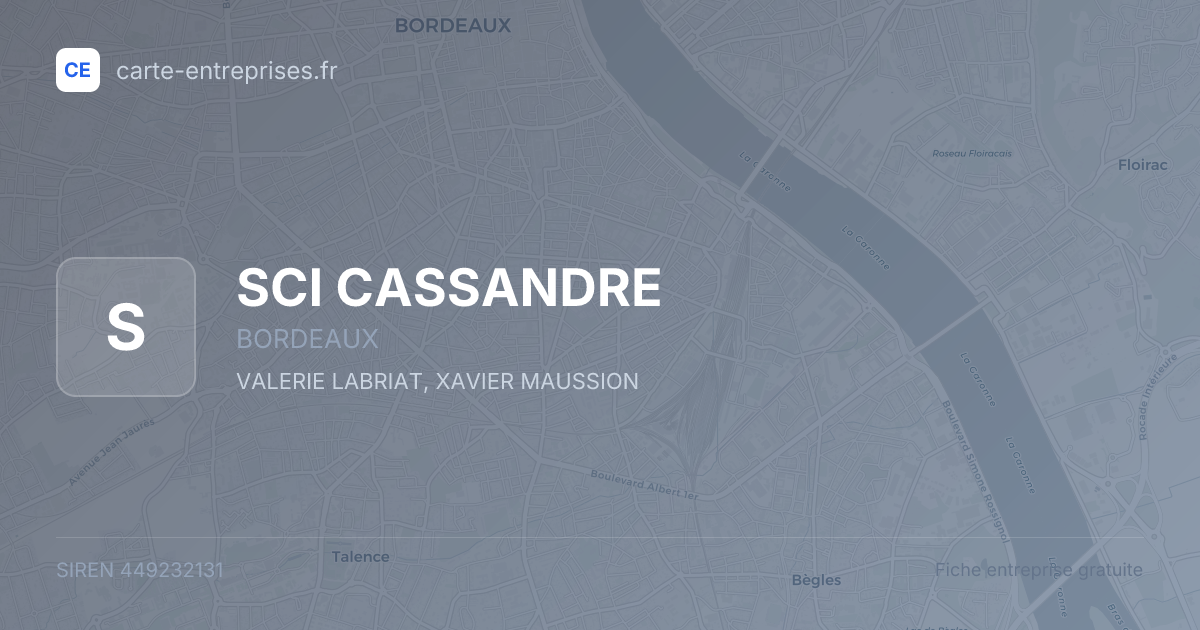 SCI CASSANDRE — 449232131 — fiche entreprise