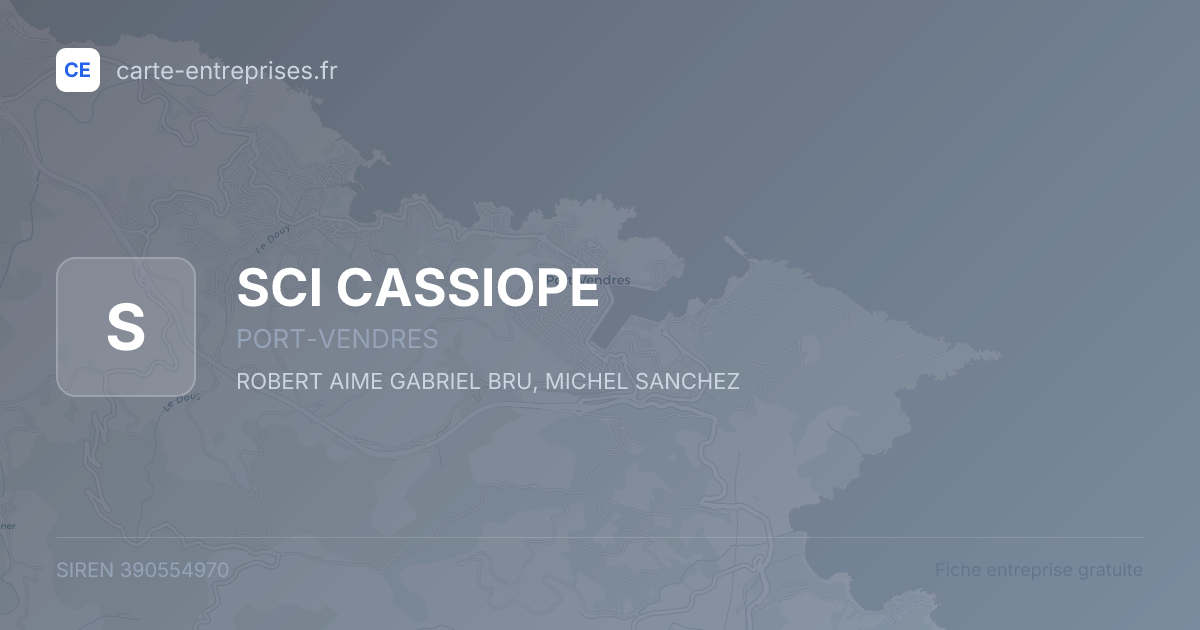 SCI CASSIOPE — 390554970 — fiche entreprise