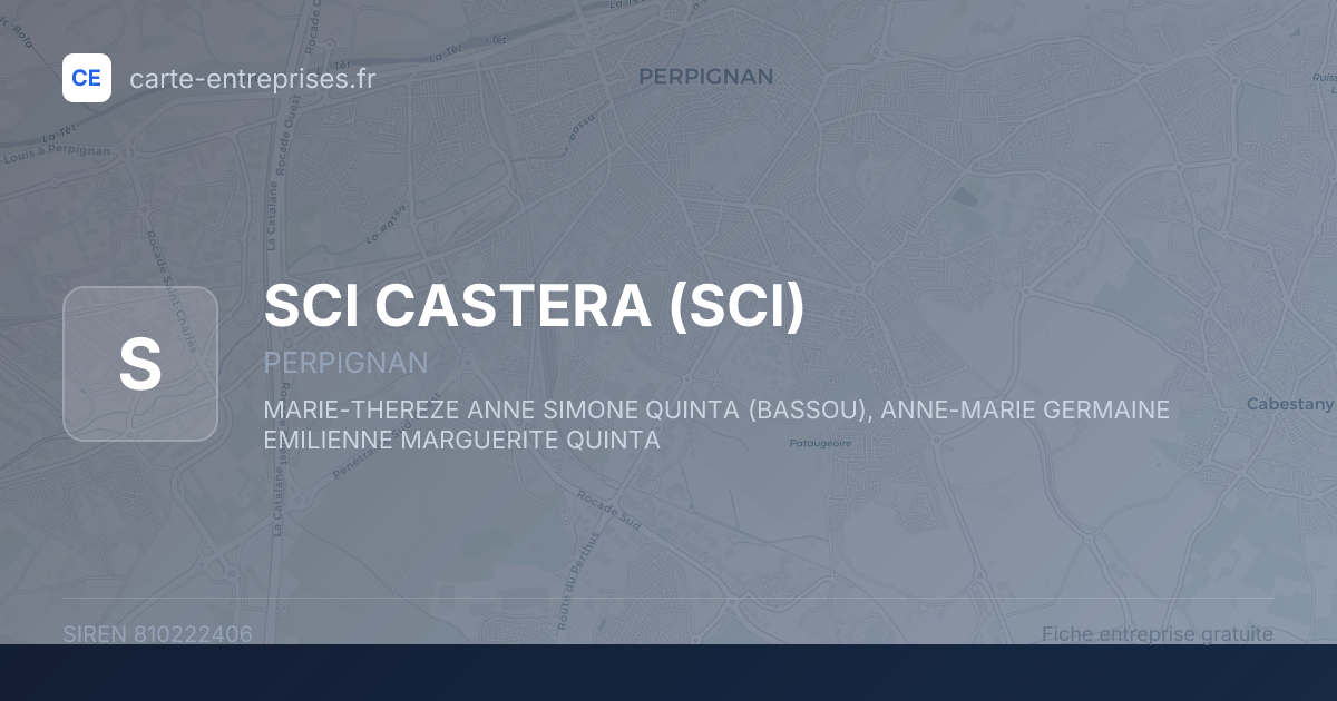 SCI CASTERA (SCI) — 810222406 — fiche entreprise