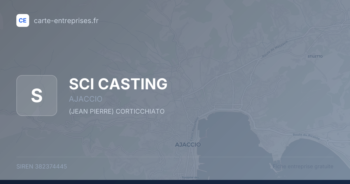 SCI CASTING — 382374445 — fiche entreprise