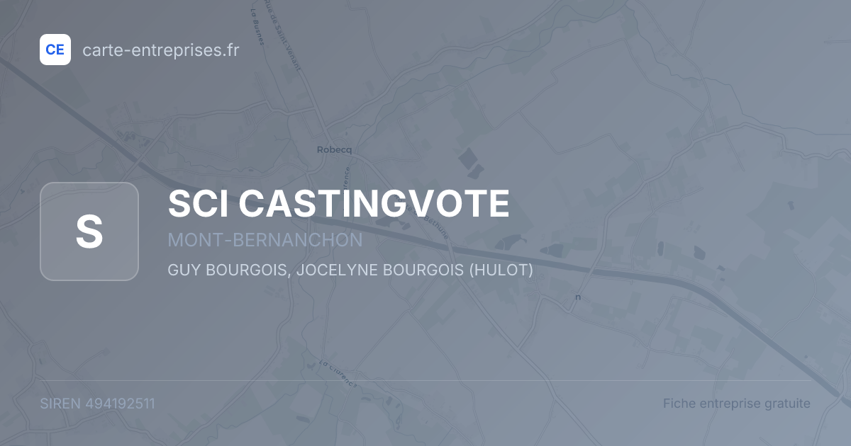 SCI CASTINGVOTE — 494192511 — fiche entreprise