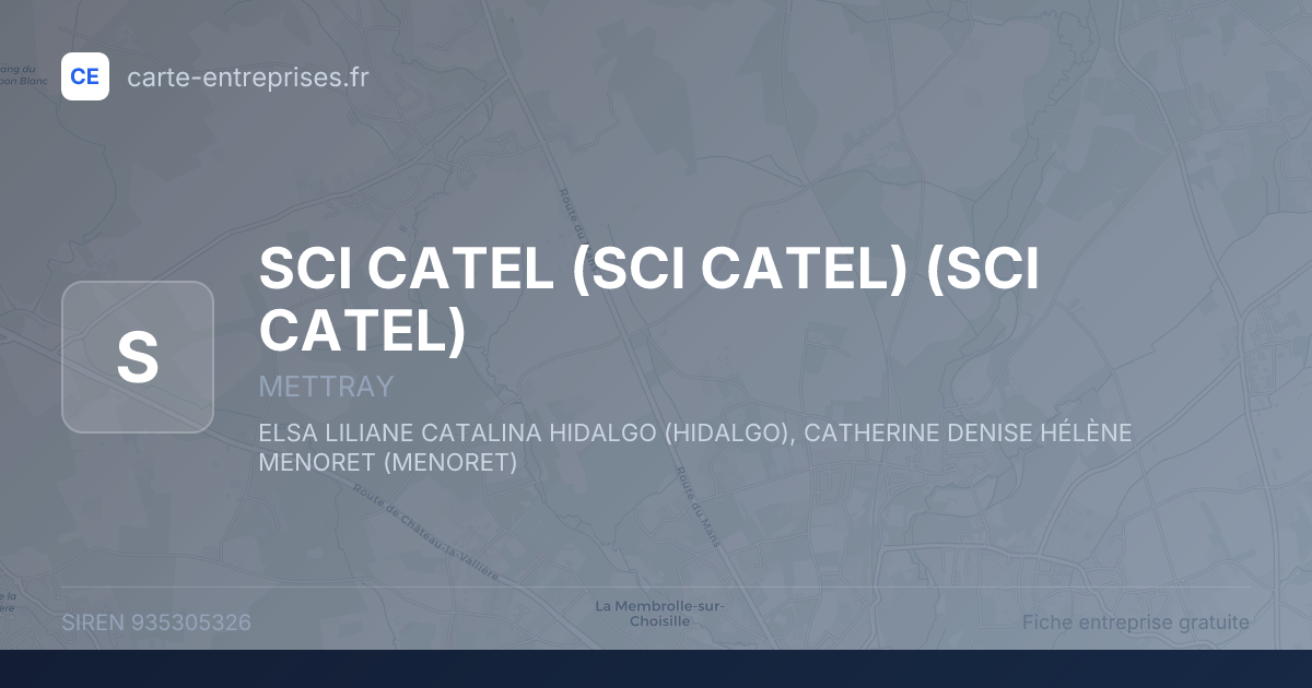 SCI CATEL (SCI CATEL) (SCI CATEL) — 935305326 — fiche entreprise