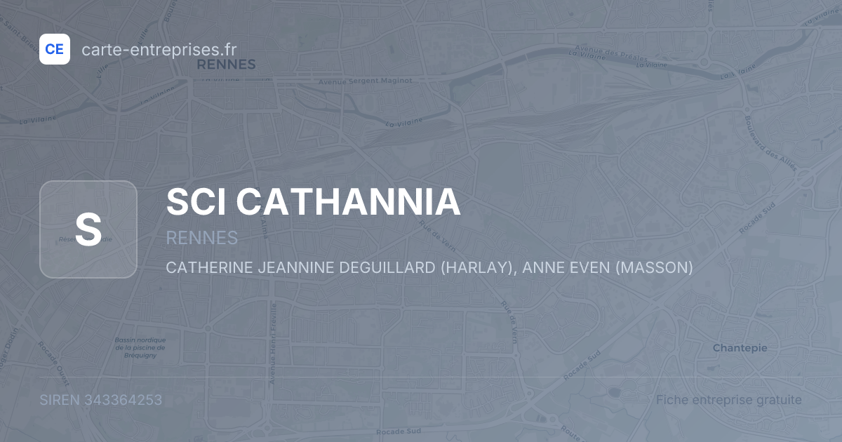 SCI CATHANNIA — 343364253 — fiche entreprise