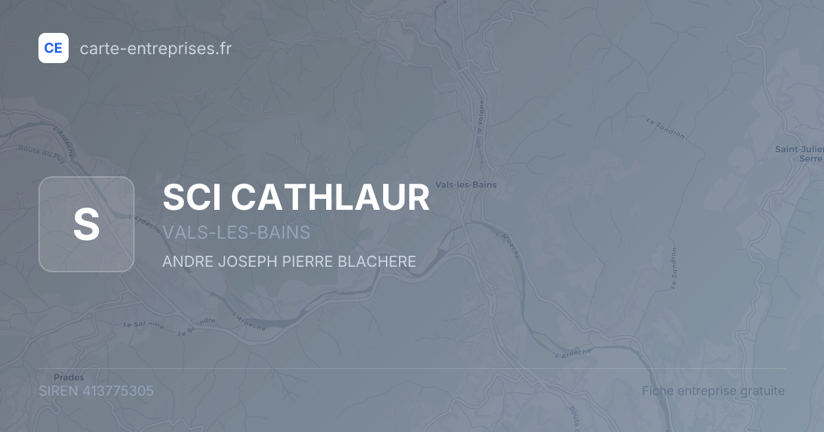 SCI CATHLAUR — 413775305 — fiche entreprise