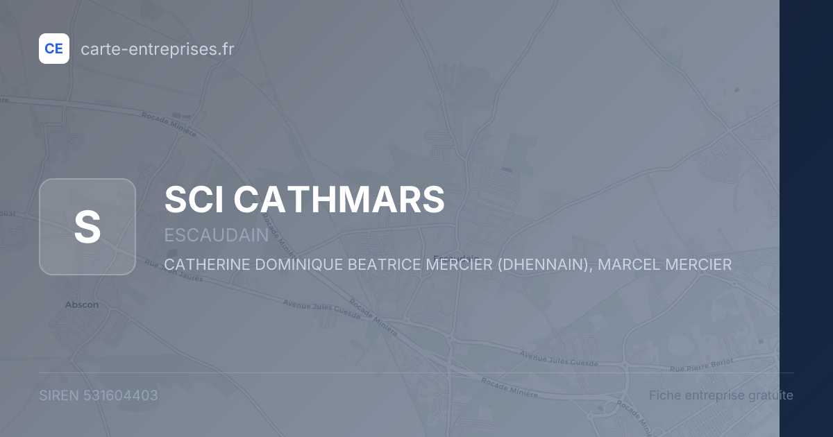 SCI CATHMARS — 531604403 — fiche entreprise
