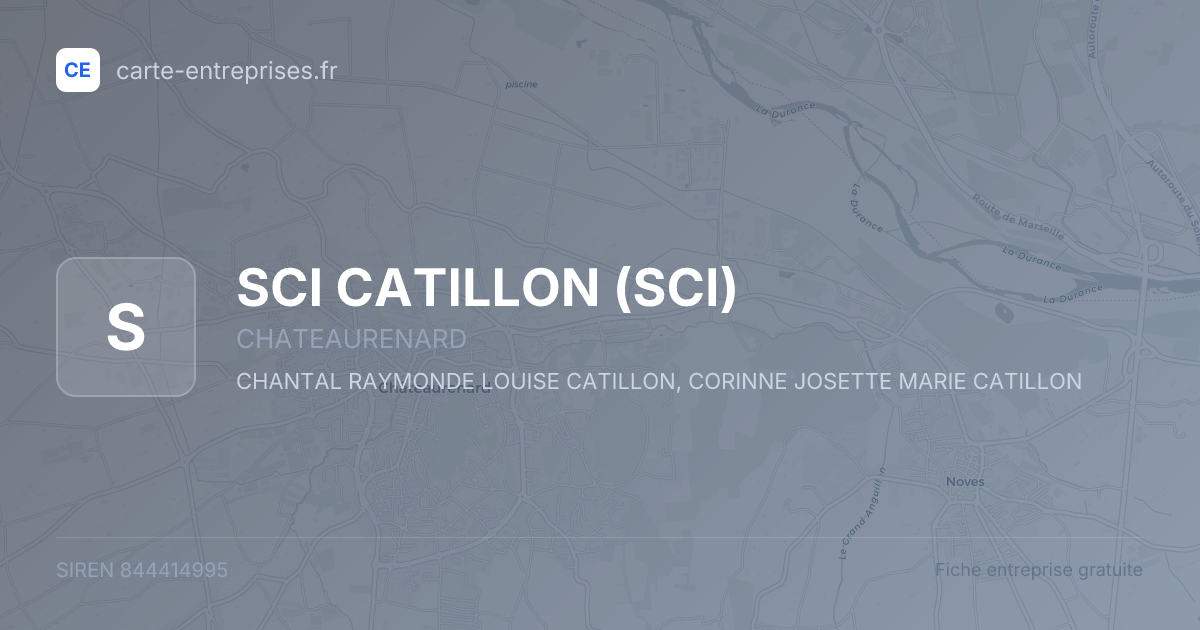 SCI CATILLON (SCI) — 844414995 — fiche entreprise