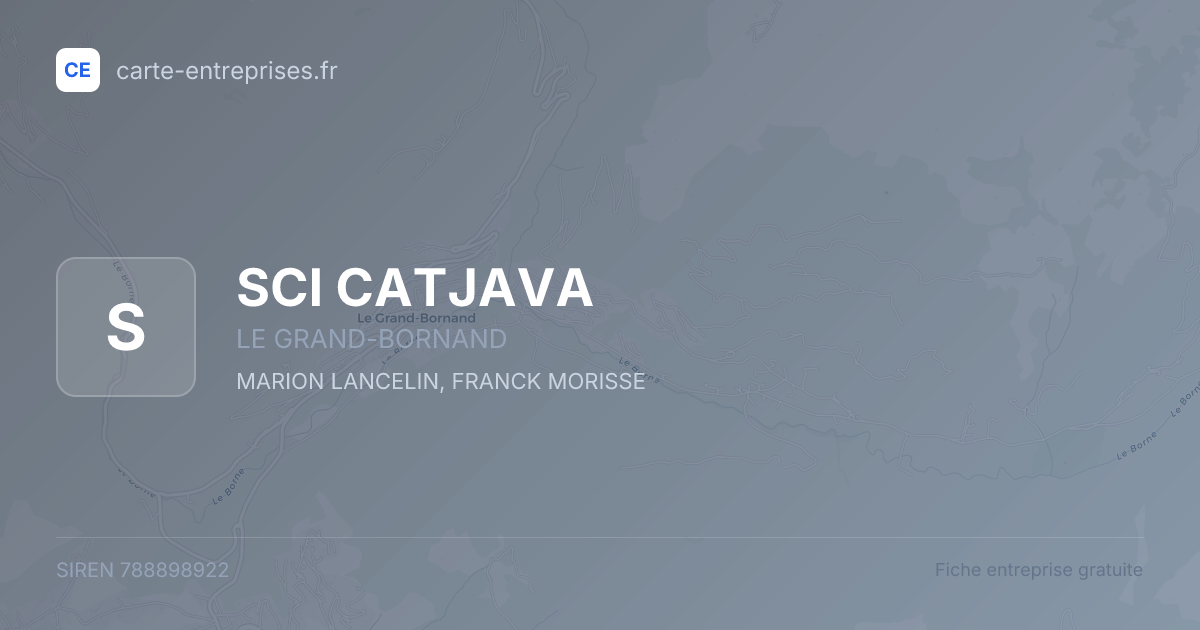 SCI CATJAVA — 788898922 — fiche entreprise