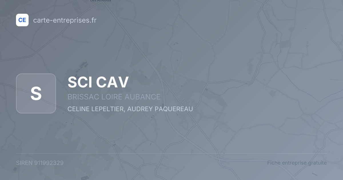 SCI CAV — 911992329 — fiche entreprise