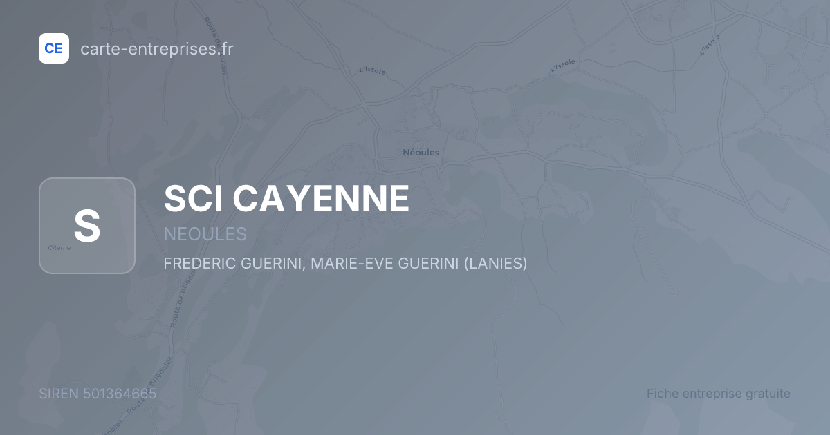 SCI CAYENNE — 501364665 — fiche entreprise