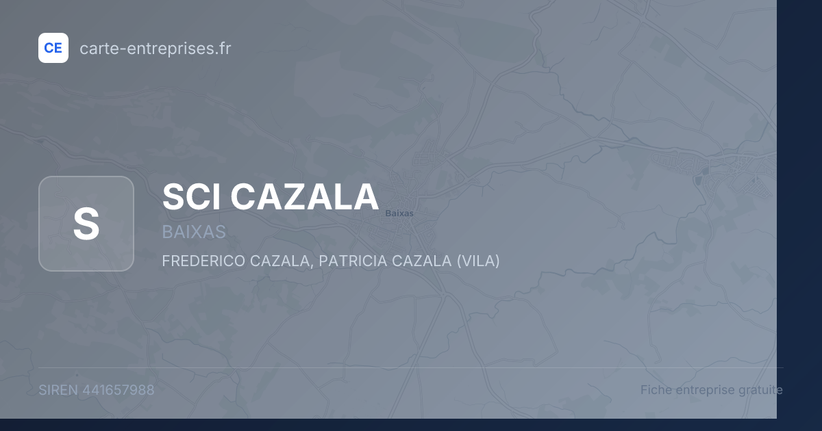 SCI CAZALA — 441657988 — fiche entreprise