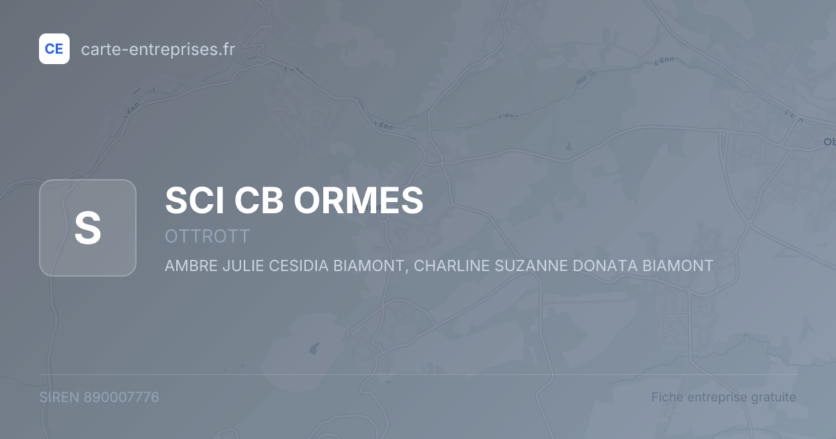 SCI CB ORMES — 890007776 — fiche entreprise