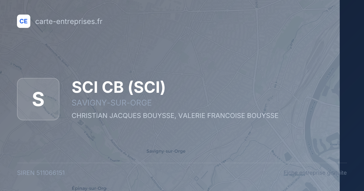SCI CB (SCI) — 511066151 — fiche entreprise
