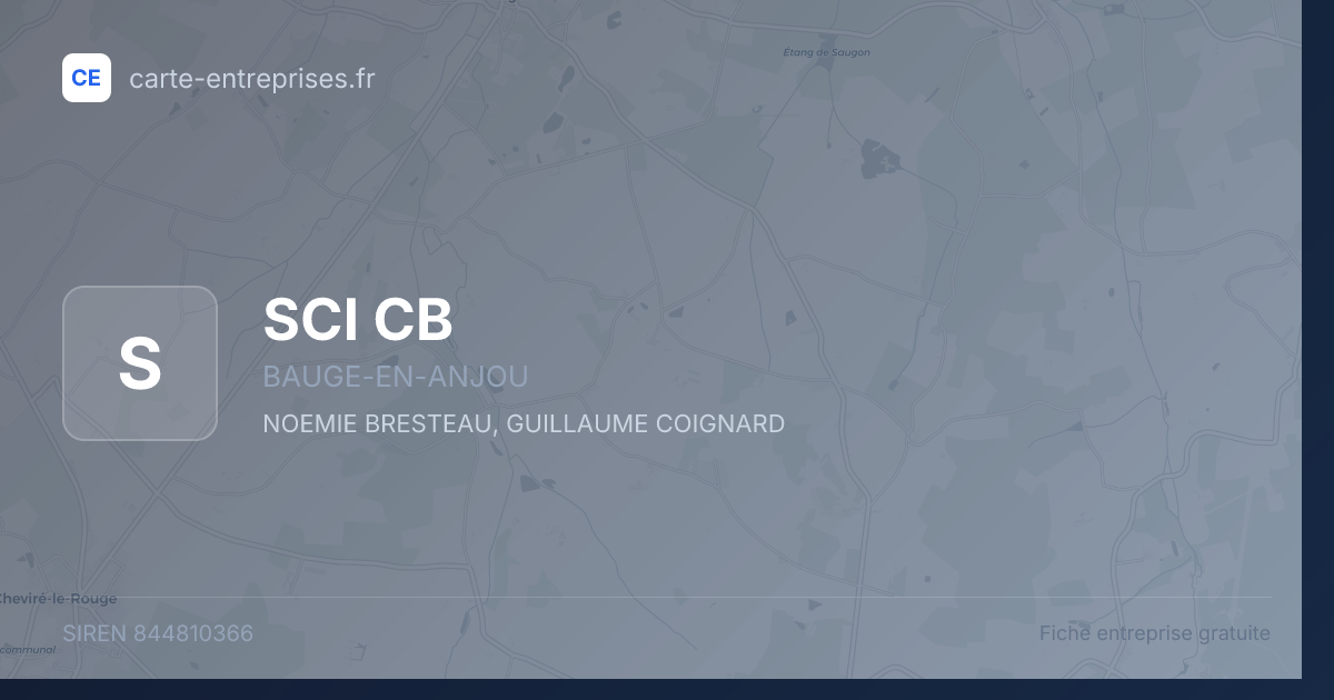 SCI CB — 844810366 — fiche entreprise