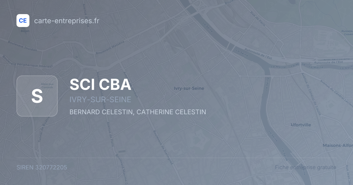 SCI CBA — 320772205 — fiche entreprise
