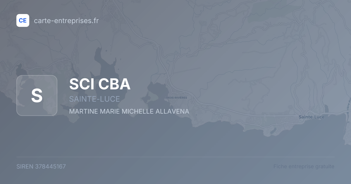 SCI CBA — 378445167 — fiche entreprise