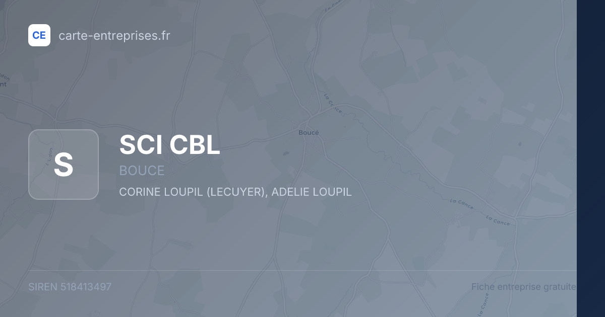 SCI CBL — 518413497 — fiche entreprise