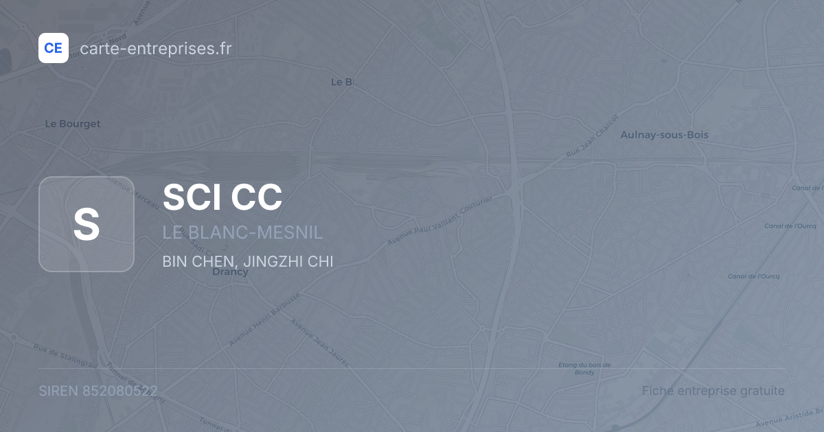 SCI CC — 852080522 — fiche entreprise