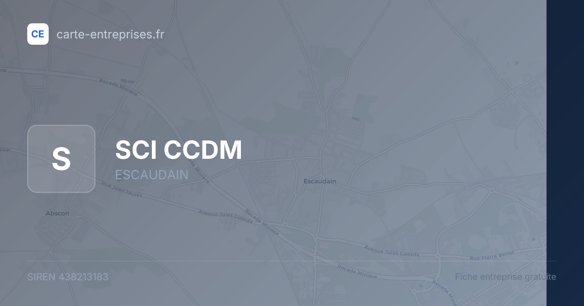 SCI CCDM — 438213183 — fiche entreprise