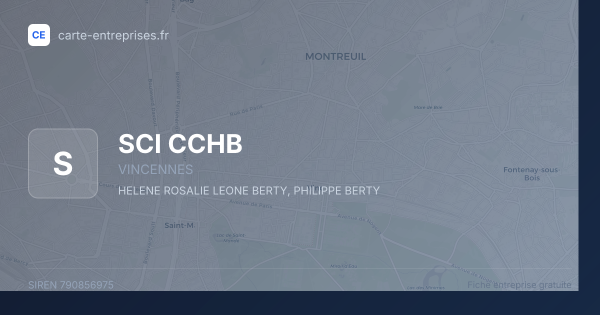 SCI CCHB — 790856975 — fiche entreprise